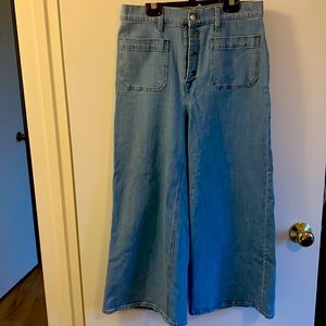 Point Sur J Crew wide leg cropped Jeans